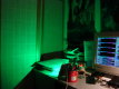 now in green...