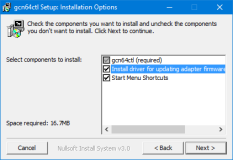 Option to install the driver (please check!)