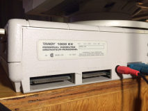 The back of the Tandy 1000 EX