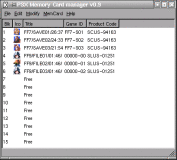 Memory card contents