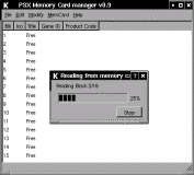 Reading a card using the parallel port
